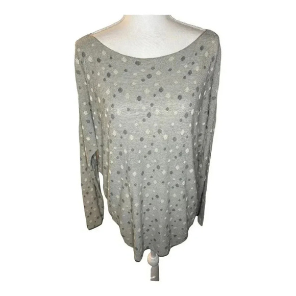 Sarah Pacini‎ One Size Gray Cotton Long Sleeve Knit Top - Picture 1 of 6